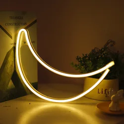 Star Cloud Moon Neon LED Light Sign - USB Powered Night Light for Home, Wedding, Bar, Party, or Gifts (Moon warm)