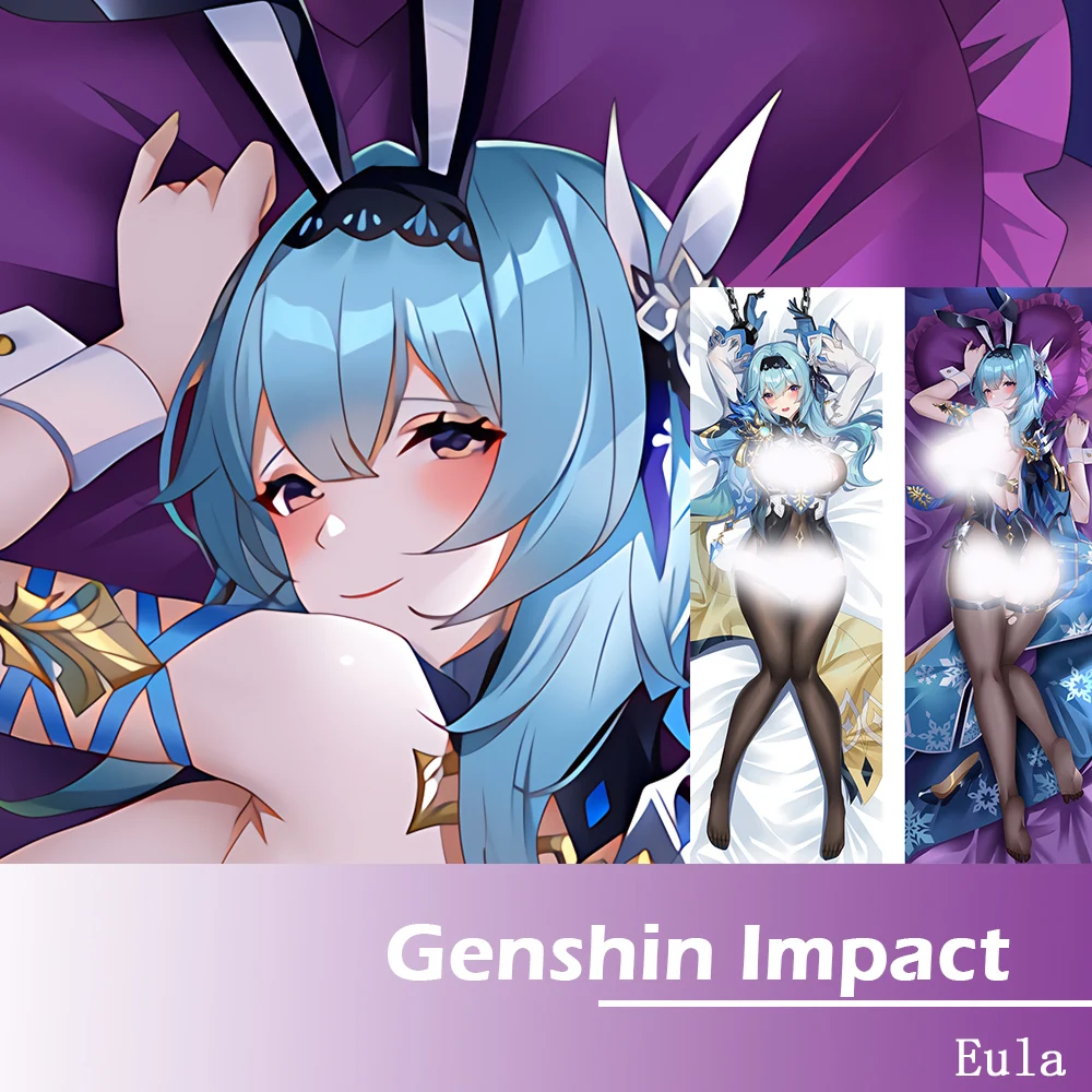 

Game Genshin Impact Eula Hugging Body Pillowcase Anime Otaku Pillow Case Cushion Cover Dakimakura