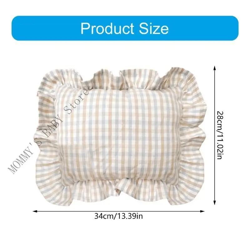 H3CD 북유럽 스타일  작은 베개 28x34cm 러플 디자인 Headrst 쿠션 컴포트