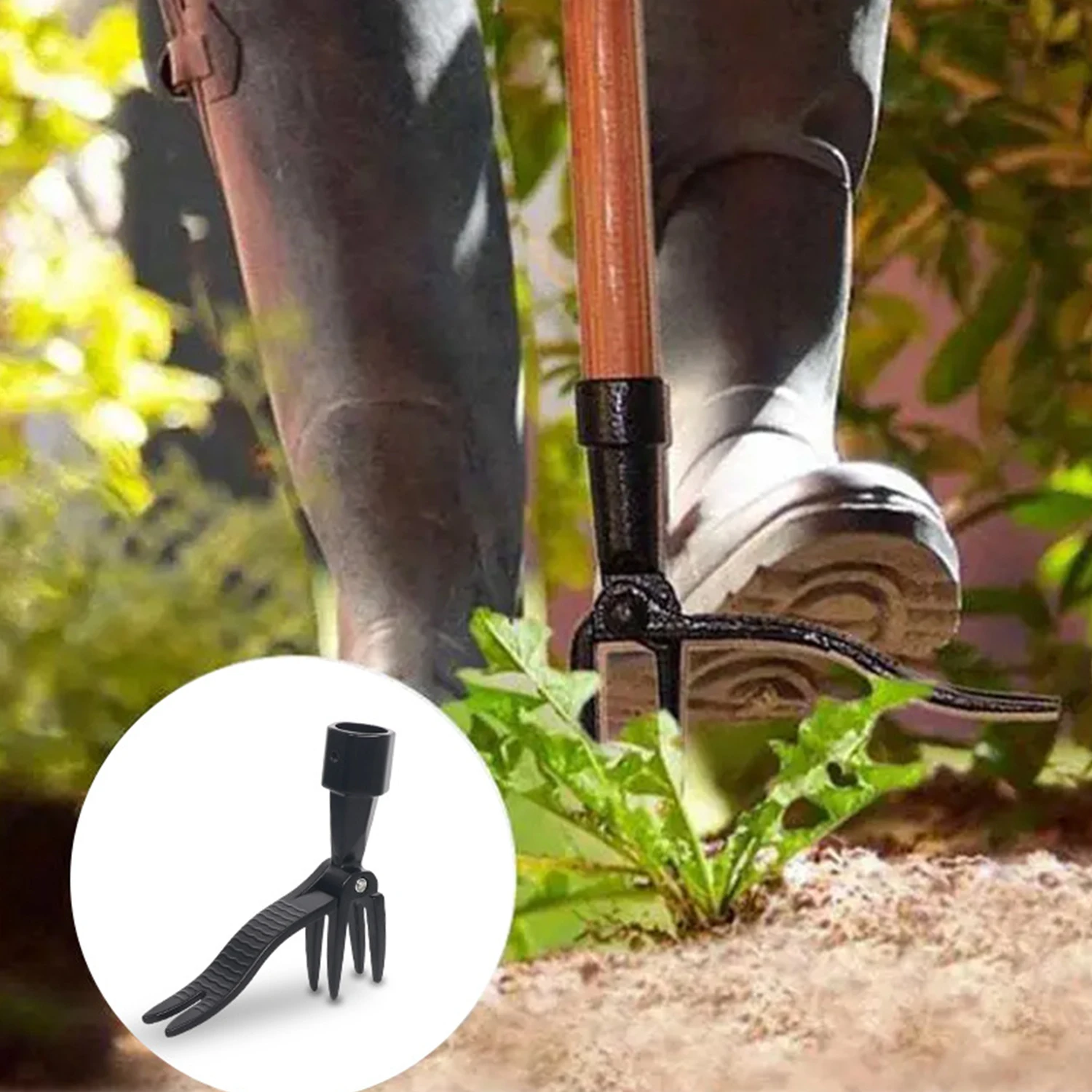 Standing Weeding Puller Metal Weed Puller Head Garden Lawn Root Remover Weeder Manual Vertical Weeding Digging Grass Shovel New 3