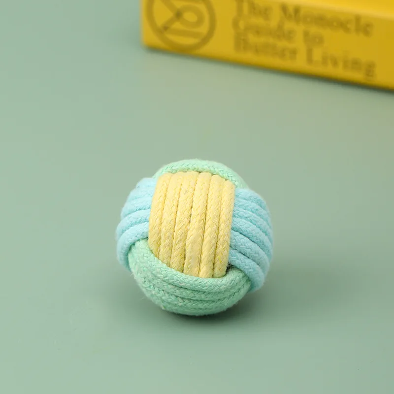 Interactive Cotton Rope Toys Ball for Cats Accessories Pet Toy cotton ball Chew Cotton Rope Knot Ball Training Interactive Toy Interactive Cotton Rope Toys Ball for Cats Accessories Pet Toy cotton ball Chew Cotton Rope Knot Ball Training Interactive Toy
