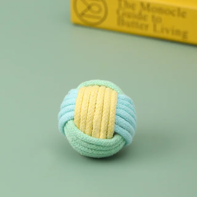 Interactive Cotton Rope Toys Ball for Cats Accessories Pet Toy cotton ball Chew Cotton Rope Knot Ball Training Interactive Toy