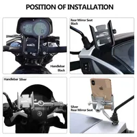 For SYM CRUISYM 125 180 300 GTS 250i 300i maxsym 400 600 jet 14 125 Motorcycle handlebar Mobile Phone Holder GPS stand bracket - Image 6