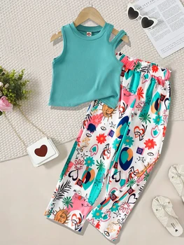 Girls Ribbed Tank Top Set 1