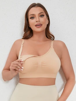 Adjustable Seamless Plus Size Nursing Bra Breathable Women Breastfeeding Bra High Quality Underwear Maternity Clothes Push Up 1