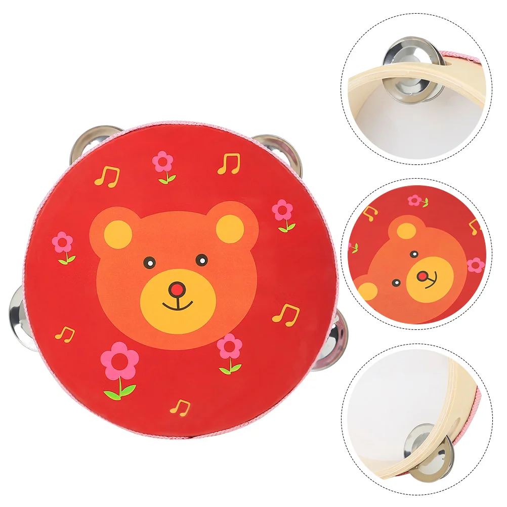Children Clapping Tambourine Kids Toys Educational Music Waist Drum Blue Musical