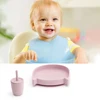 Food Grade Silicone Dish For Babies BPA Free Cartoon Cat Children Dishes Toddle Training Tableware Feeding Bowls Baby Stuff 6