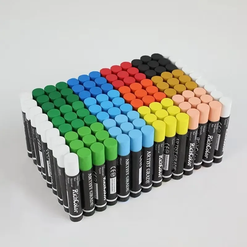 10pcs Monochrome Heavy Color Oil Painting Sticks for Students To Paint Graffiti with Super Soft and Oil-based Brushes Crayon oil pastels