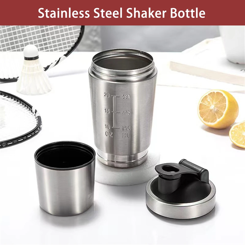 Stainless Steel Whey Protein Blender Bottle  Shaker Bottle Protein Stainless  Steel - Shaker Bottles - Aliexpress