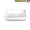 60" Alcove Tub with Drain Hole Glossy White Acrylic Finish 1