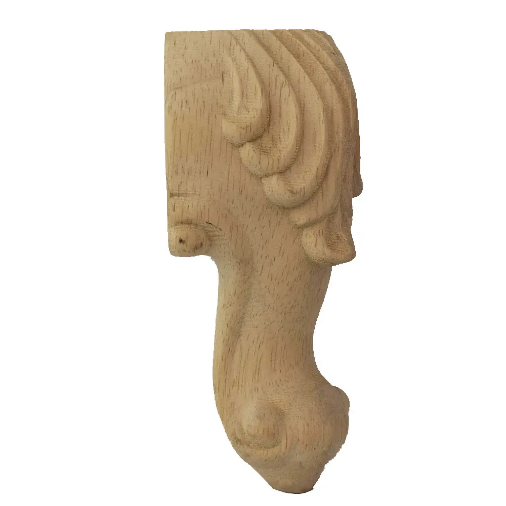 Description Picture 5 of item2Pcs Solid Unfinished Carved Wood Furniture Legs Replacement Sofa Couch Chair Ottoman Coffee Table Cabinet Furniture Wood Feet