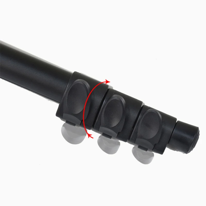 Hunting Monopod Hunting Shooting Rack Aluminum Telescopic Monopod Shooting Camera Rack Rotating V Yoke Mount Adapter Shoulder Strap