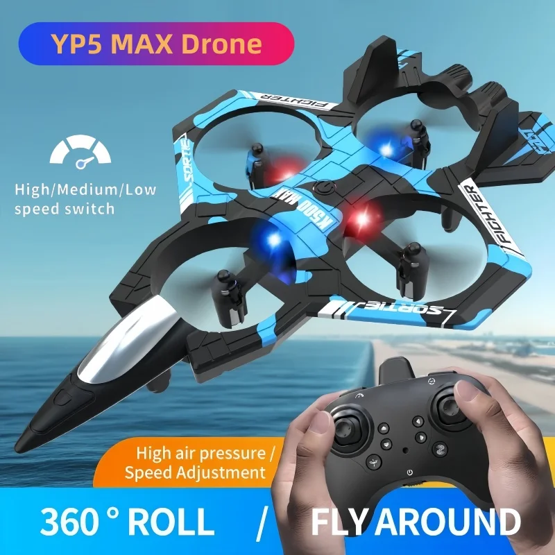 Avion télécommandé gyroscopique 4 axes 360 °   Flip Fighter Jet jouet hélicoptère quadrirotor facile à voler planeur RC pour garçons enfants jouet