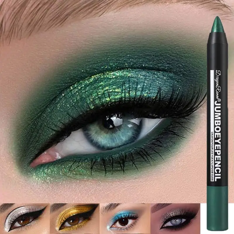 Smoky Dark Green Eyeshadow Pencil Stick Waterproof Repair Pearlescent Skin Color Flash Eyeshadow Stick Fluorescent Pen Makeup for eyeshadow stick,eye shadow stick