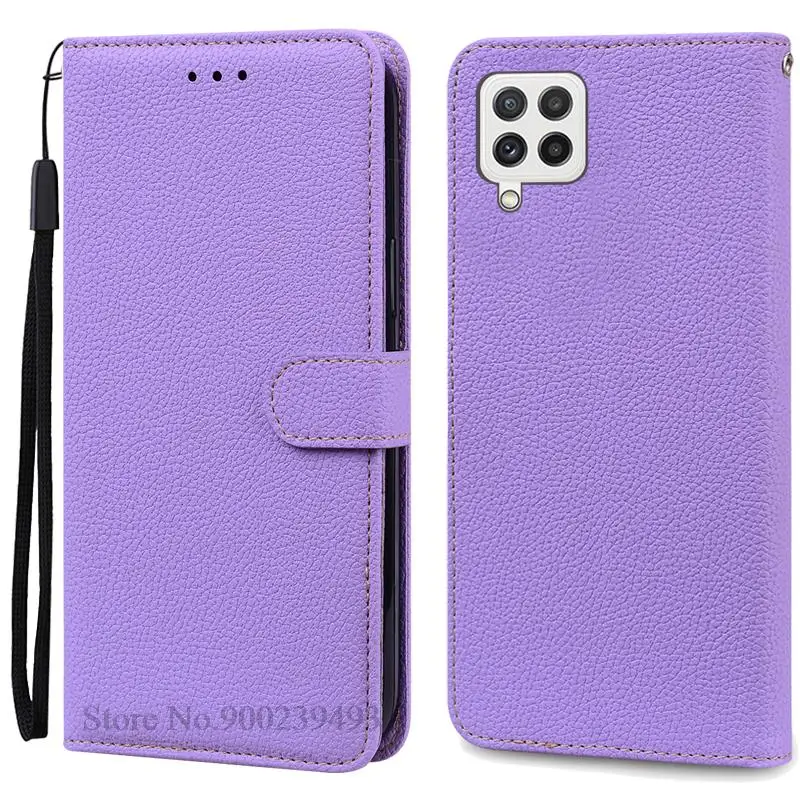 Leather Wallet Flip Case Soft Silicone Cover for Samsung Galaxy M32 - Stylish Protective s