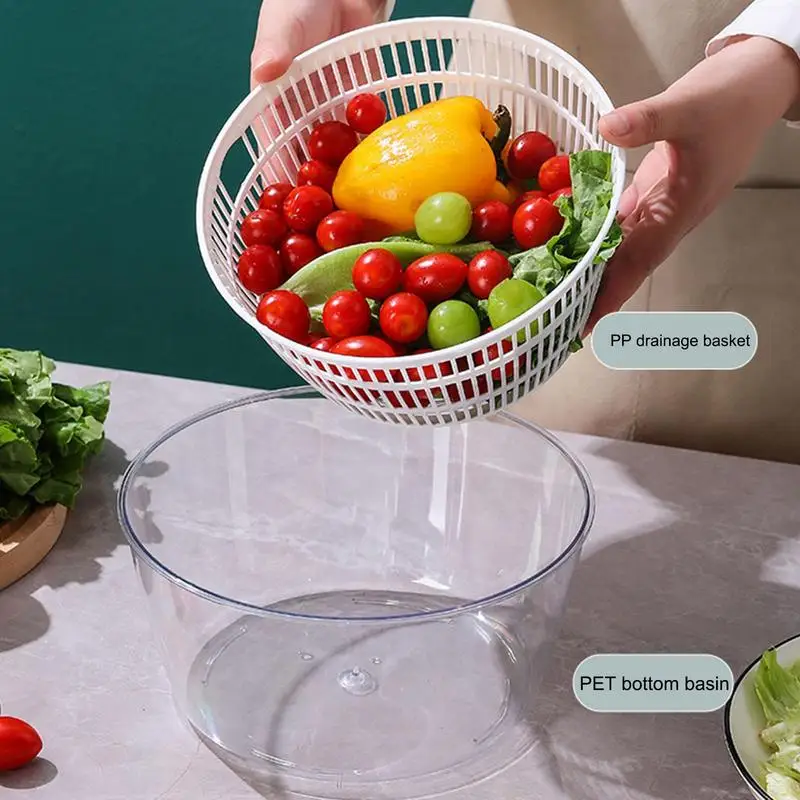 Salad Lettuce Spinner Quick Multi-Use Lettuce Greens Washer Dryer Drainer Crisper Strainer Household Vegetables Kitchen Supplies