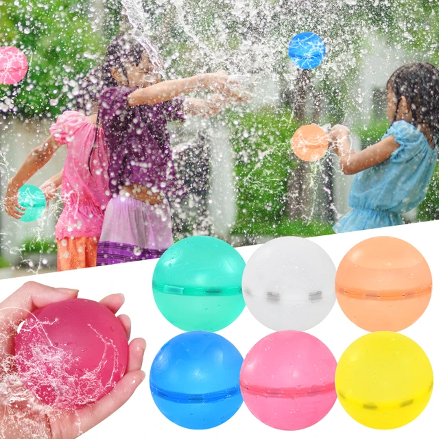 6/12PCS Reusable Water Balloons Quick Fill Sealing Refillable Water Ball for Kids Summer Outdoor Water Bomb Splash Ball Game Toy 1