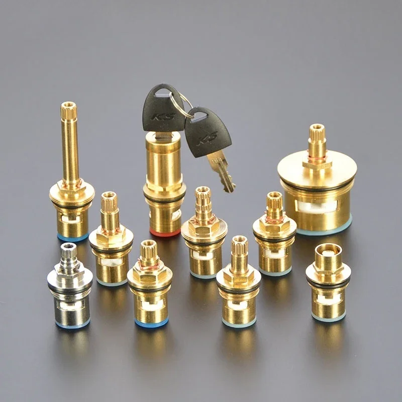 1PCS Faucet Copper Valve Core Cold and Hot Water Quick-opening Triangle Valve Switch Ceramic Core Copper Head Repair Parts