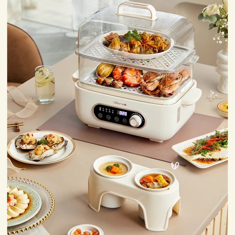 Bear Household Electric Steamer 12L Large-capacity Cooking Steamer Cooker All-in-one Double-deck Multi-functional Food
