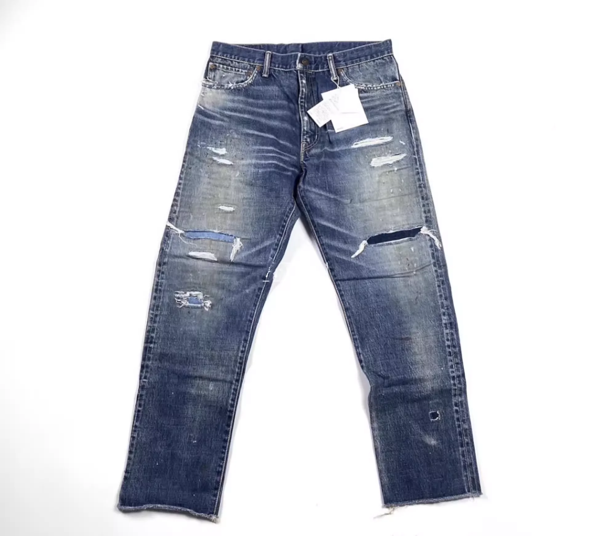 

VISVIM19SS JOURNEYMANTACKED Japanese casual trend destroying cow king denim