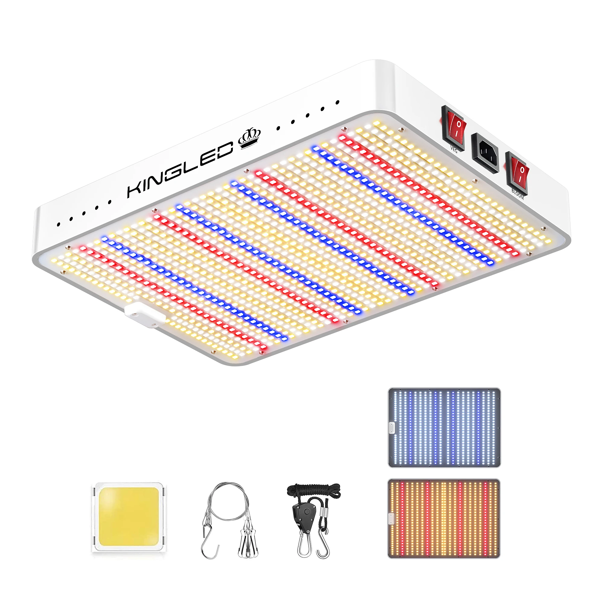 KINGLED Hydroponic Grow Lights 1000W/2000W/3000W/4000W Lm301h Evo Full Spectrum Phytolamp for Indoor Plants in Greenhouse