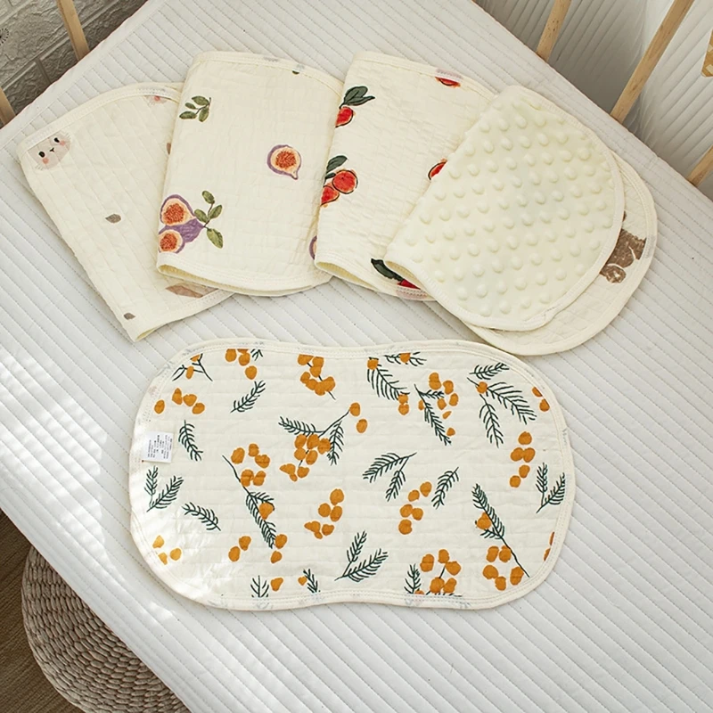 Baby Pillows Baby Head Support Pillow with Pattern Sleeping Pillow Flat for Toddler Newborn 0-3 Years