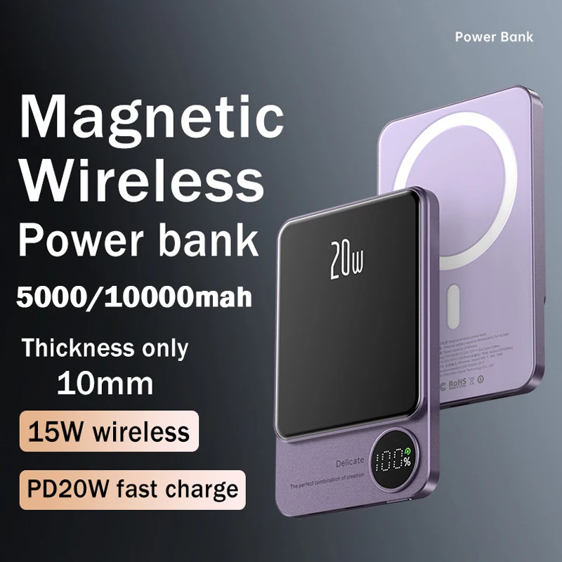 

Magnetic Power Bank 15W Wireless Fast Charge for Xiaomi Samsung iPhone External Battery Pack Macsafe Powerbank Portable Charger
