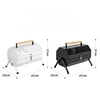 Portable Outdoor Electric Grills Barbecue Stove Double-sided Use Full Set Charcoal BBQ Camping Stainless Steel Grill Oven Tool 4