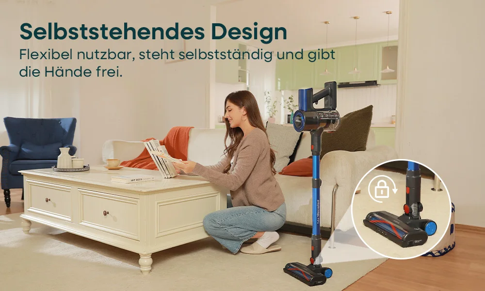 Erabros EV2 450W 55kPa Kabelloser Staubsauger Hohe Saugkraft Handstaubsauger Smart Home Reiniger Kapazität LED-Anzeige Boden Teppich – Detail 3