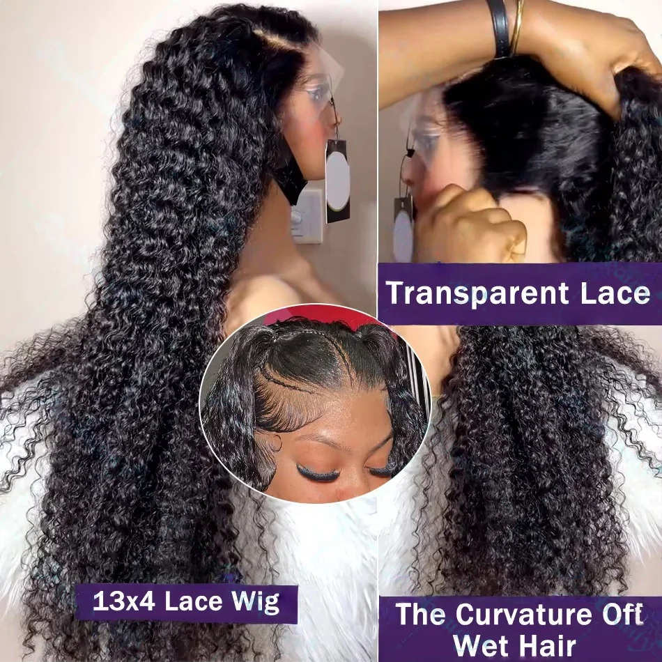 Wigirl 250% Loose Deep Wave 13x6 HD Lace Frontal Human Hair Wigs 40 Inch Brazilian Curly Wigs 13x4 Lace Front Wig Glueless Wig 2