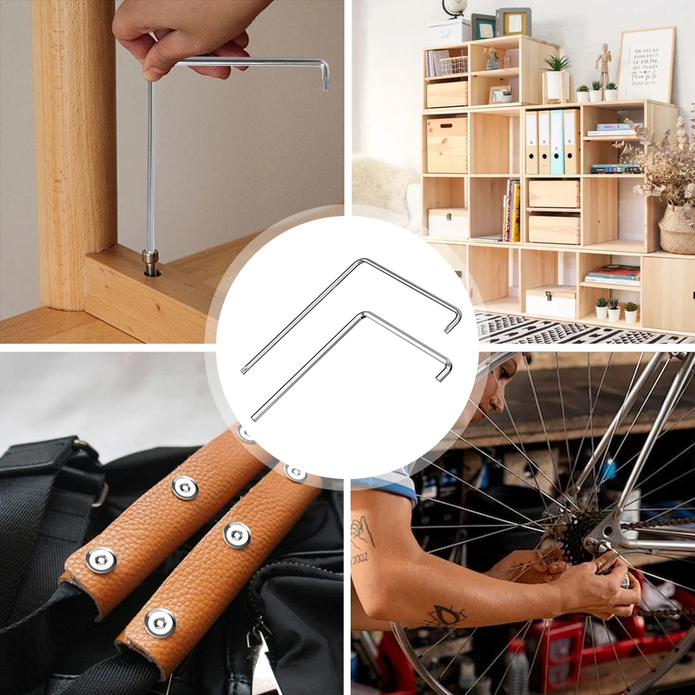 2-teiliges Fenster-Einstellwerkzeug, 4 mm, Fahrrad-Einstellschlüssel, präzise Passform, Sechskantschlüssel für vielseitige Montage-Einstellung – Detail 6