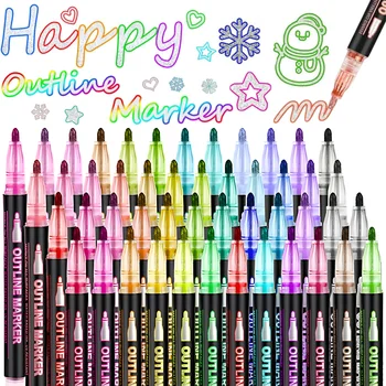 Outline Glitter Marker Set 1