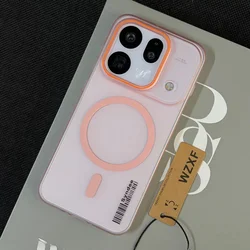 Slim Matte Translucent Shockproof Phone Case with MagSafe Charging Compatibility - OPPO Find X9s Pro (Pink)
