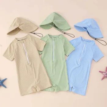 Infant Boy Swimwear, With Hat 1