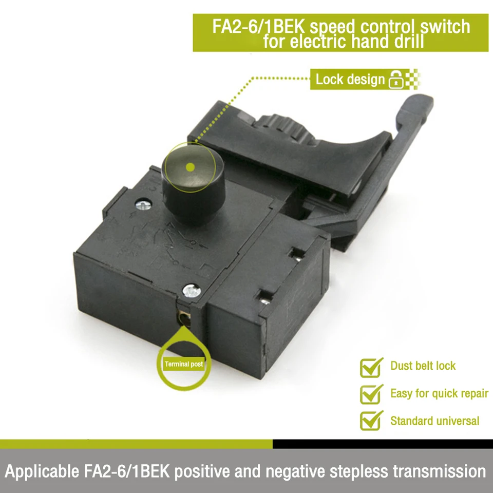 Micvtve 1PCS FA2-6/1BEK 250V 6A 5E4 sopra Trapano Elettrico