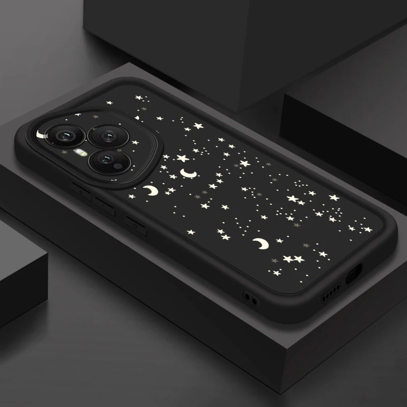 Star Moon Pattern Shockproof Soft TPU Silicone Phone Case – Stylish Protective Back Cover