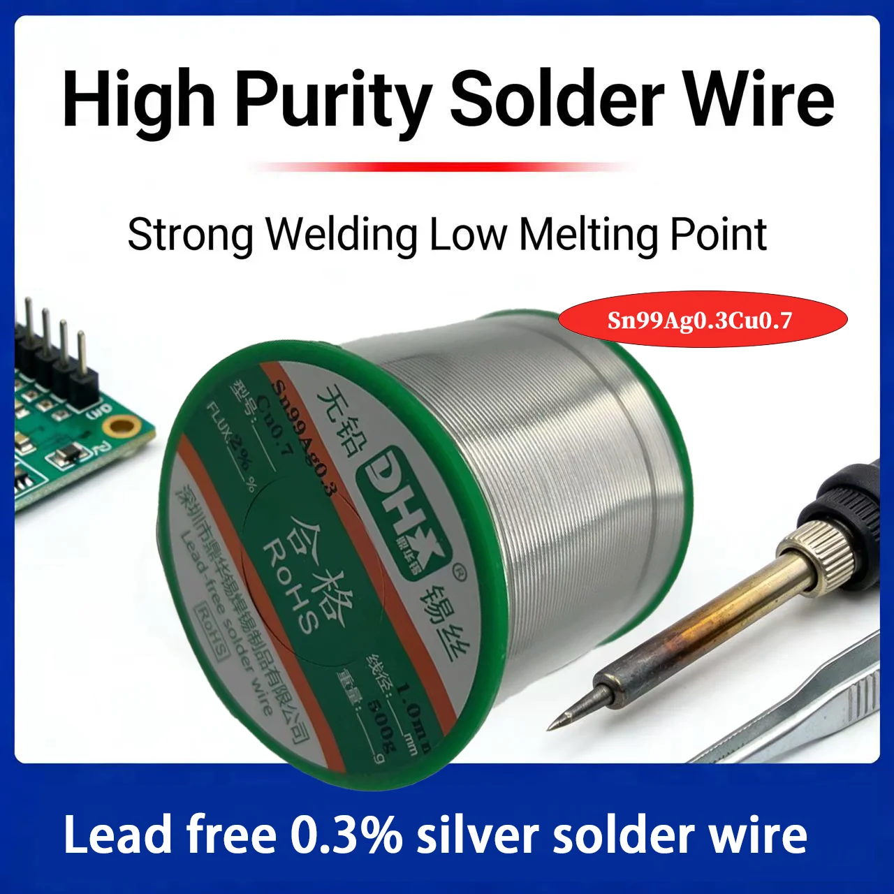 Fil de soudure à l'arc 50g/100g 0.2-2.3mm pour modélisme
