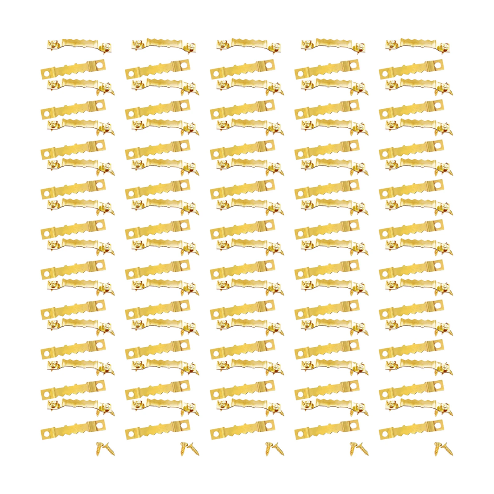 50pcs Sawtooth Picture Frame Hanger Hanging Photo Wall Oil Painting Mirror Hooks With Screws Picture Frame Hardware Accessories