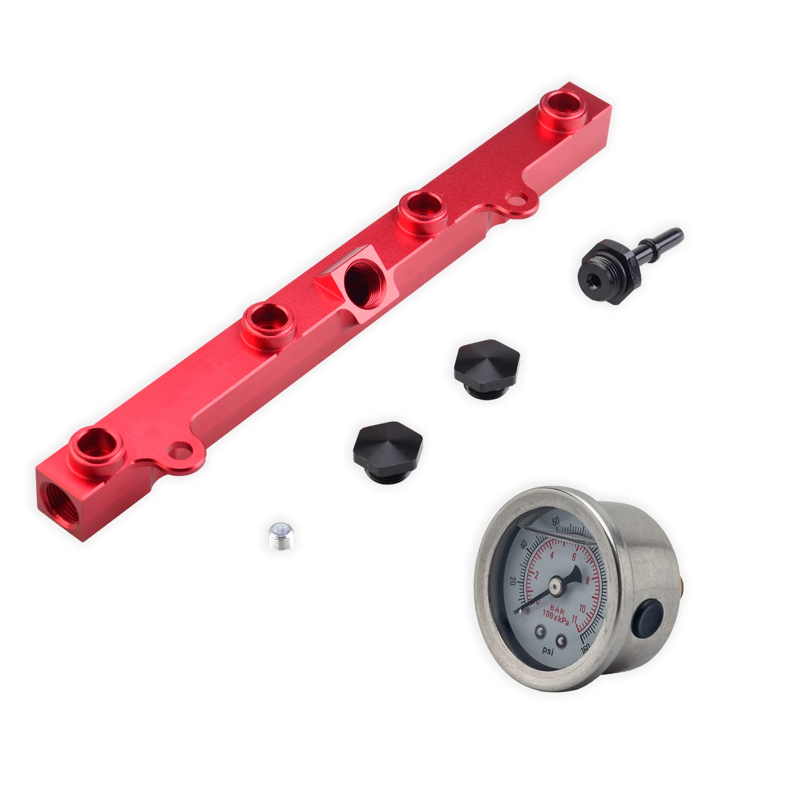 K Series Black High Flow Fuel Rail Honda/Acura K20 K24 KSwap Civic Rsx