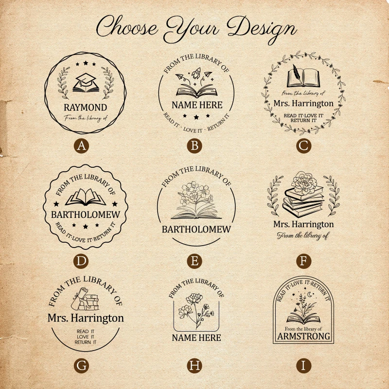 Self Inking Stamp Custom Book Personalized Wedding Customized Photosensitive Seal Wedding party Invitation letter logo