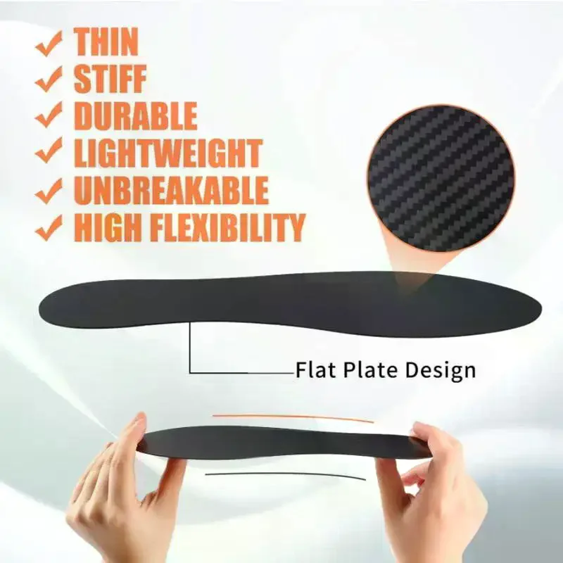 Breathable Carbon Fiber Orthotic Shoe Insoles for Athletic Performance