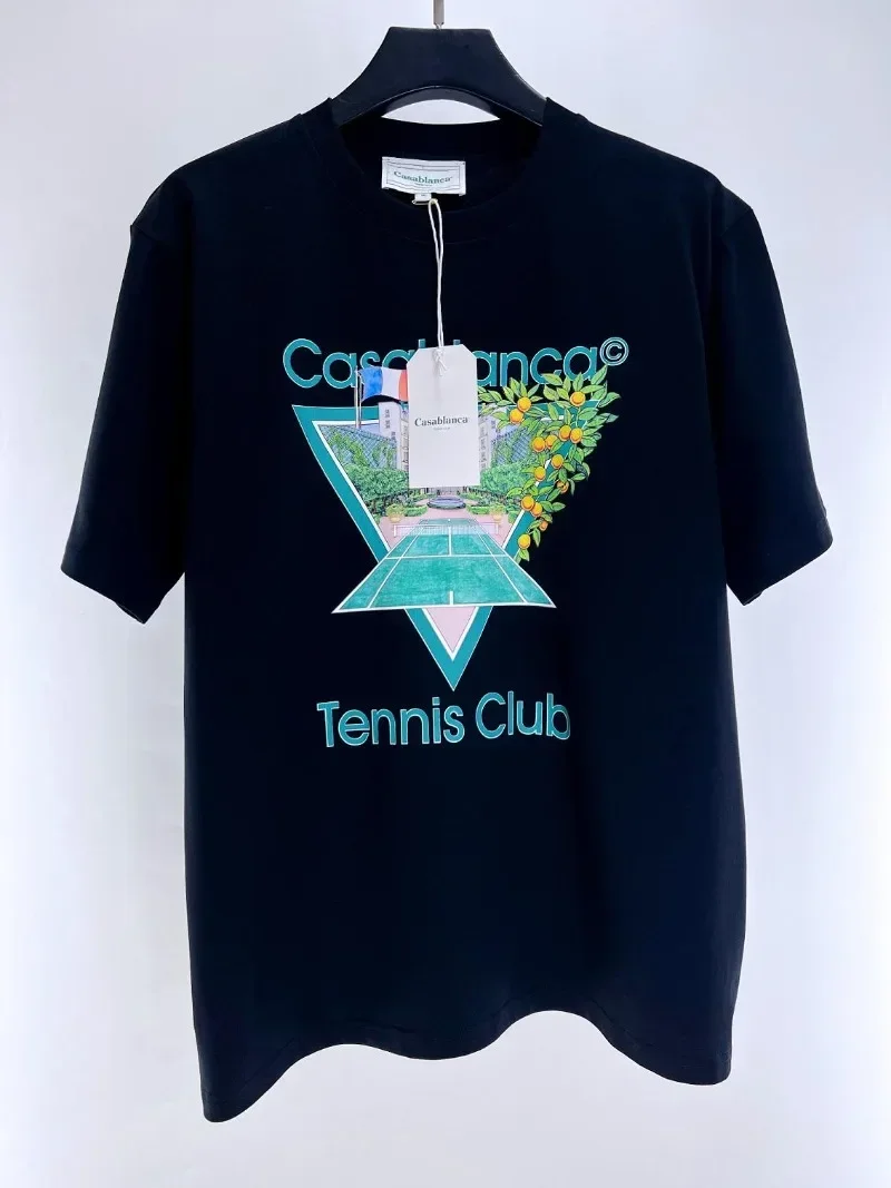 

Y2K New Style Tennis Club Casablanca T Shirt Men Women 1:1 Inverted Triangle T-Shirt Top Tees
