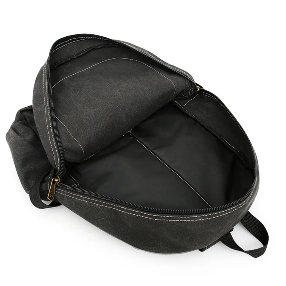 New Old Style Canvas Backpack Small Korean Edition Men's And Women's Outdoor Mountaineering And Hiking Spliced Student Backpack