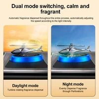 Solar Powered Rotation Helicopter Solar Aromatherapy Car Air Freshener Alloy+ABS Wooden Fragrance Auto Aroma Diffuser 3