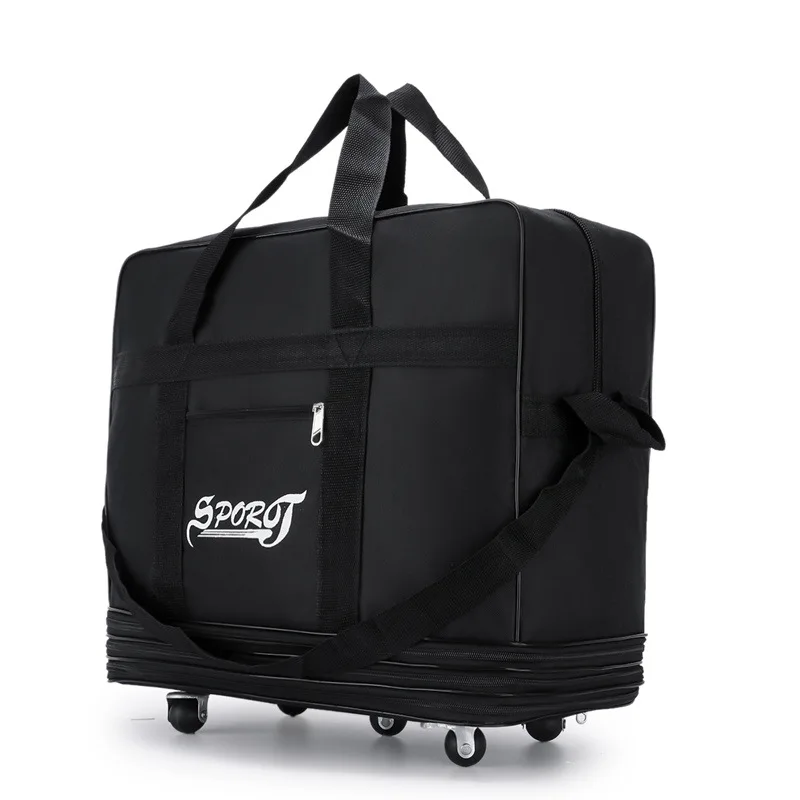 Folding Luggage Bags Travel Bag Large Capacity Moving Universal Wheel Duffle Pack Foldable Business Storage Bag with Wheels 4