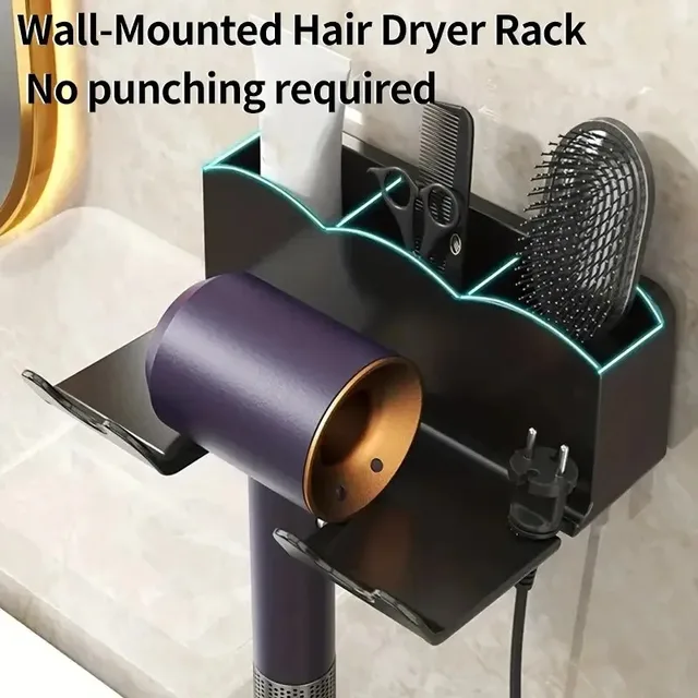 Wall Mounted Hair Dryer Rack 2