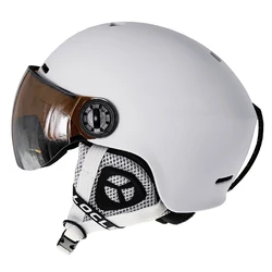 LOCLE Goggles Ski Helmet With Visor PC+EPS CE Certification Skiing Helmet Women Men Child Ski Snowboard Snowmobile Snow Helmet