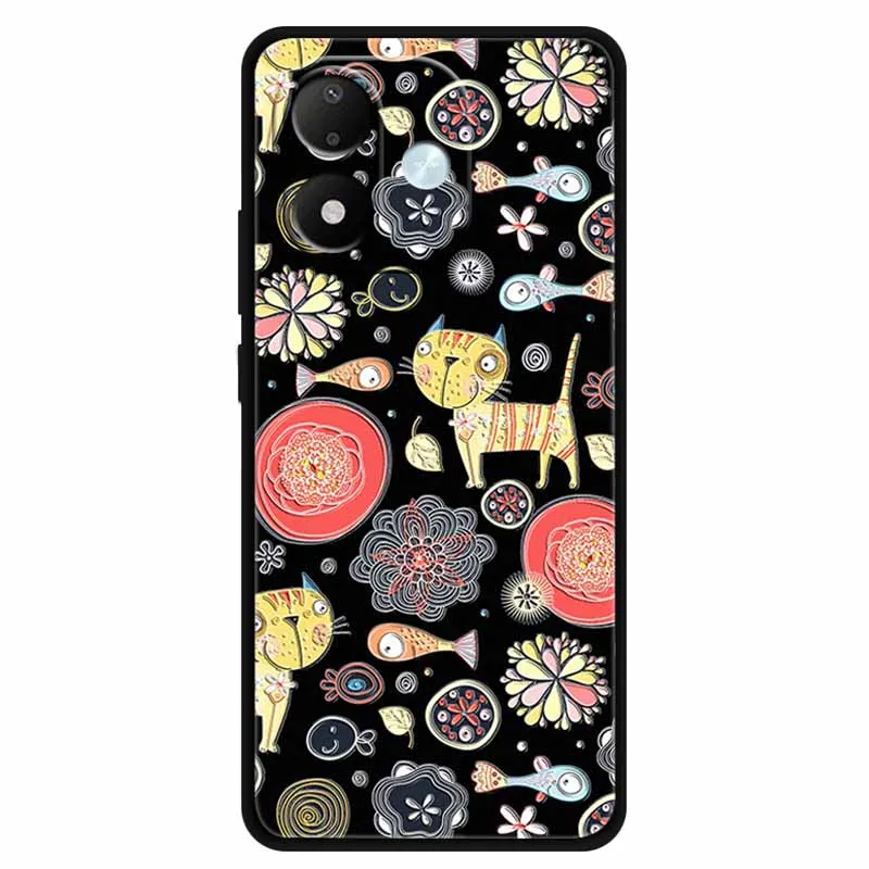 Embossed 3D Relief Soft Silicone Protective Phone Case