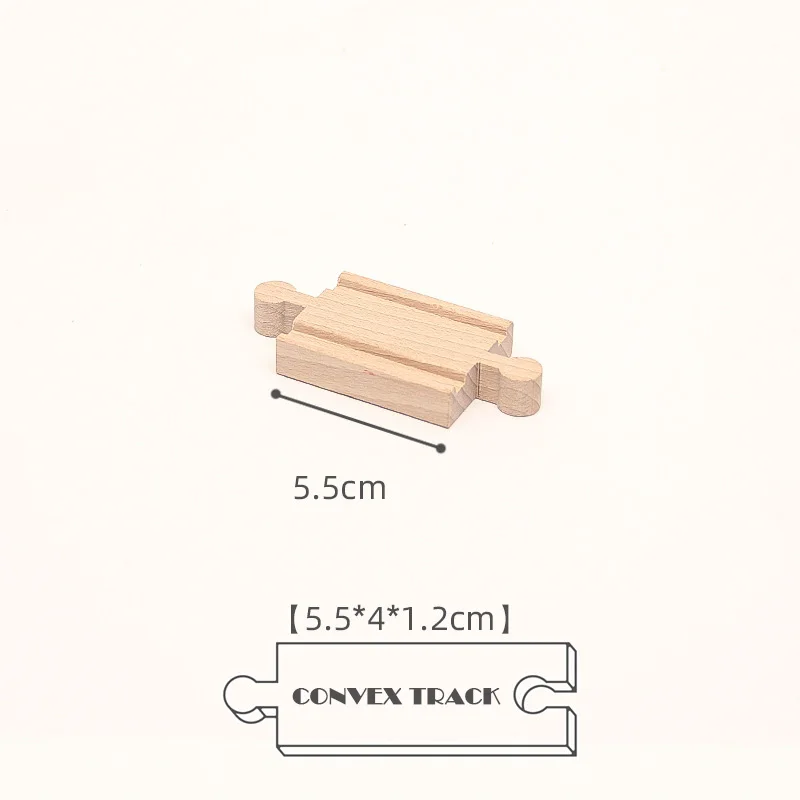Wooden Railway Train Track Toys - Beech Wood Track Accessories
