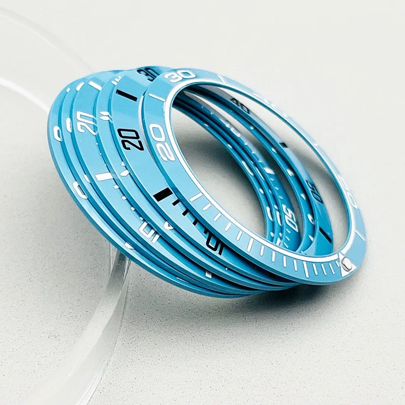 Mod 38Mm * 30.5Mm Anello Con Inserto Per Lunetta Scanalata In Ceramica Adatto Per Parti Di Riparazione Di Ricambio Per Orologio Meccanico Sub Gmt Da U